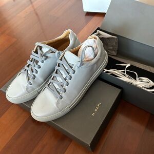 M. Gemi Men's Light Gray Leather Sneakers